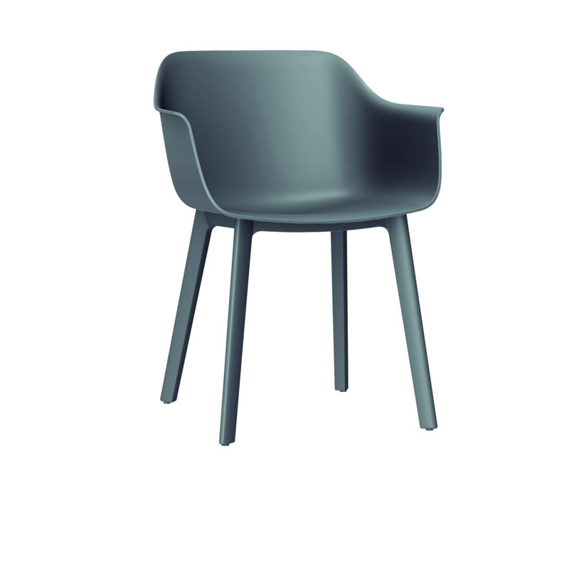 Shape Click Outdoor Dining Armchair, Dark Gray