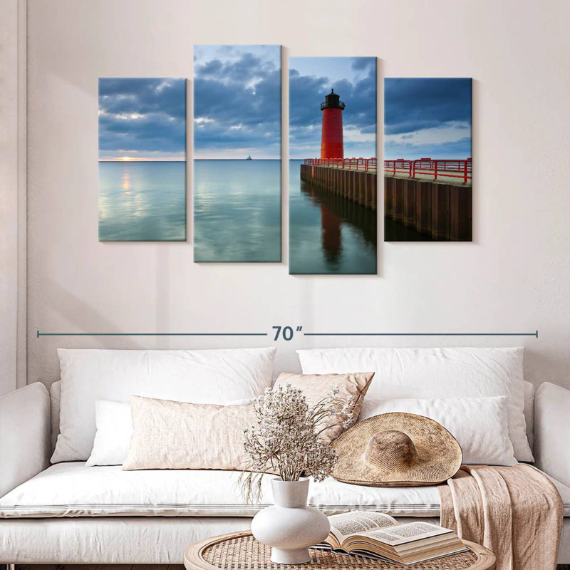 Aletra - phare rouge de Milwaukee, H 32 po x l 52 po