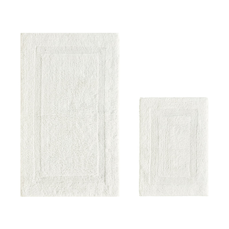 Ensemble de tapis pour salle de bain 2 pièces 100% coton 2370 g / m² Lux, Ivoire