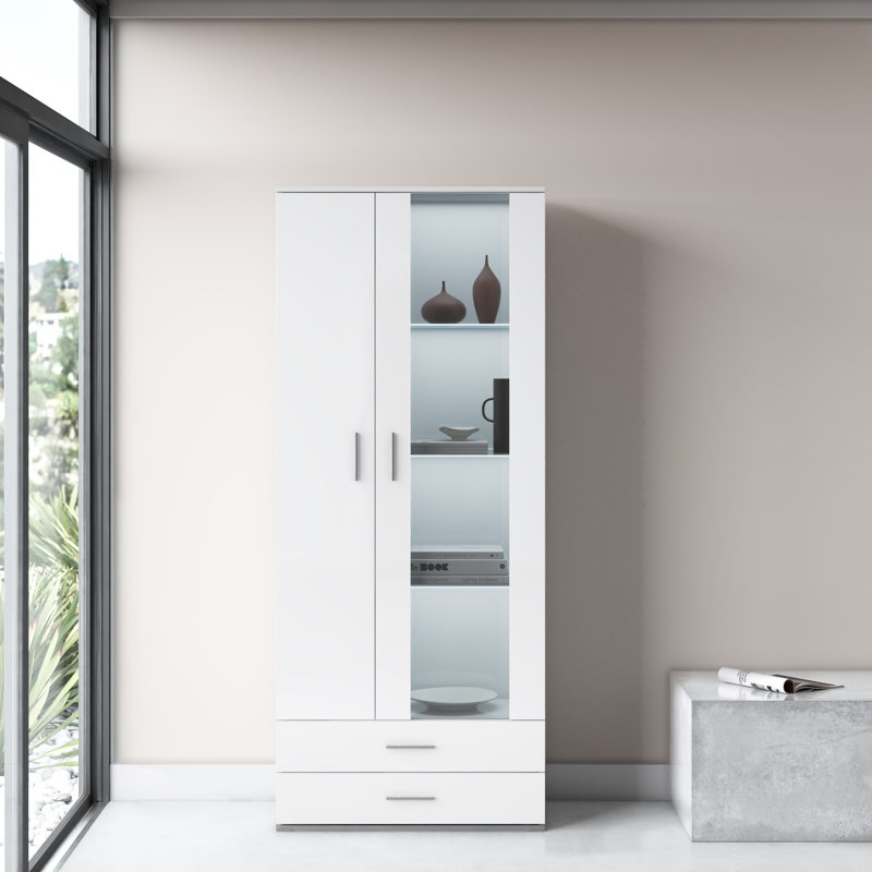 Bibliothèque standard Sabala H 75,50 "x l 31,5", Blanc
