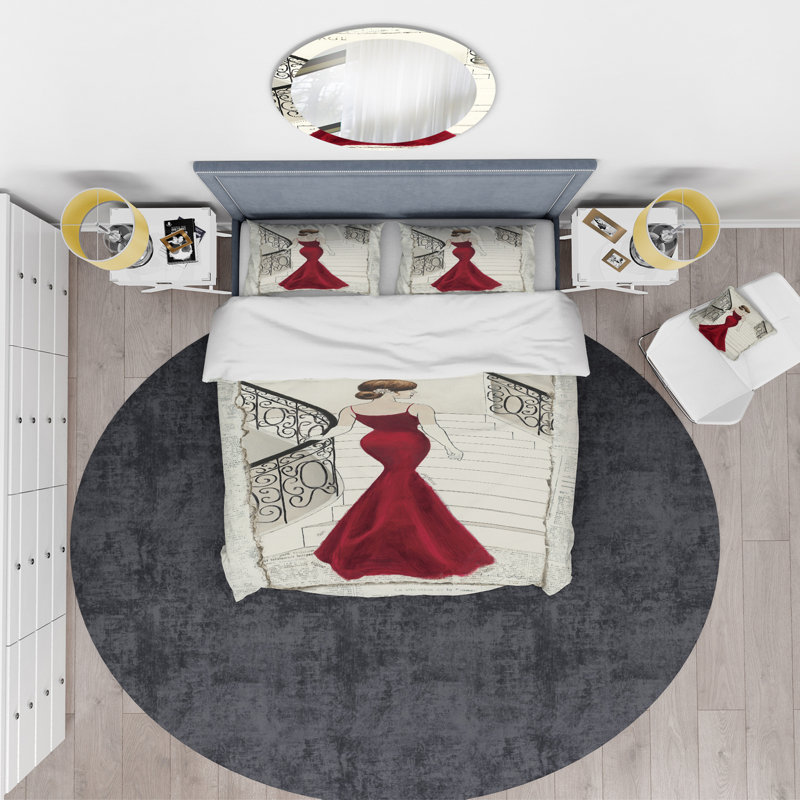 Ensemble de housse de couette élégance paris, Housse de couette très grand + 2 taies décoratives