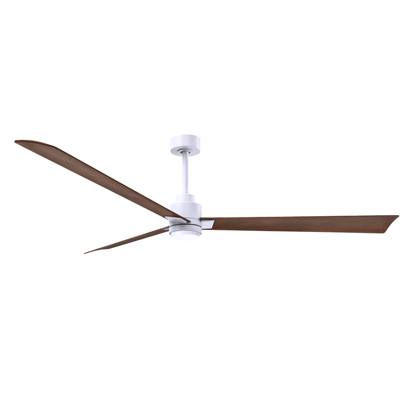Ventilateur de plafond Alessandra, Noyer, Blanc mat, 72"
