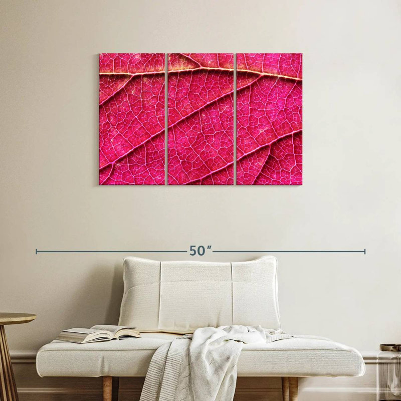 Pink Leaf Vein, 24" H x 38" W