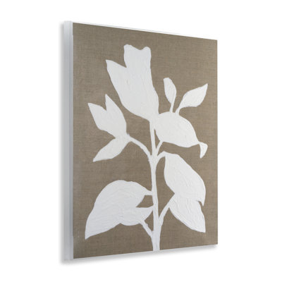 Minimal Frosted Florals Wall Plaque, design by Vanna Lam