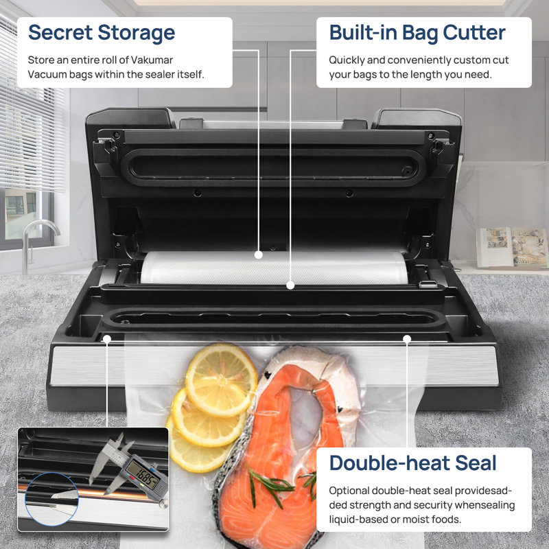 Vakumar Stainless Steel Liquid Vacuum Sealer Machine with LED Indicator