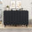 Sideboard Buffet Storage Cabinet with Adjustable Shelves and Wave Doors-1906959021