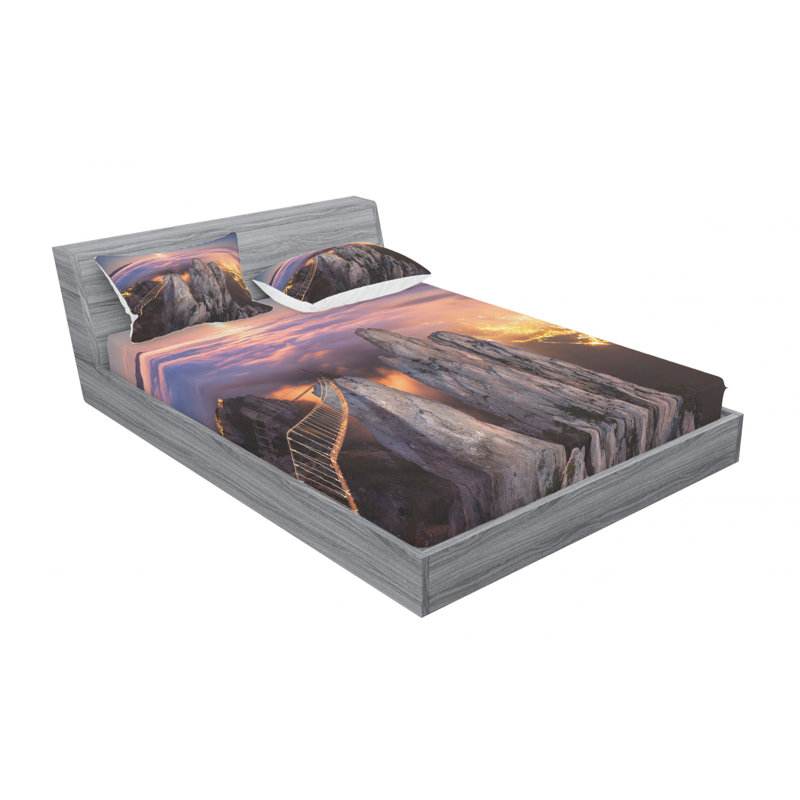 Microfiber Sheet Set, Queen Sheet Set with Fitted Sheet