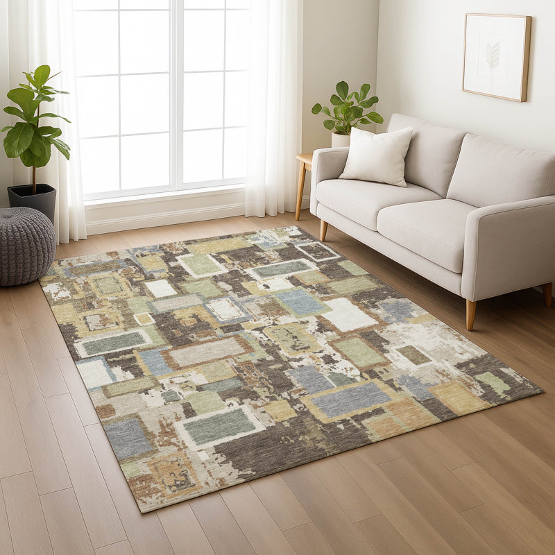 Tapis intérieur / extérieur lavable à la machine Boruta ACN2246, Rectangulaire 8 pi x 10 pi