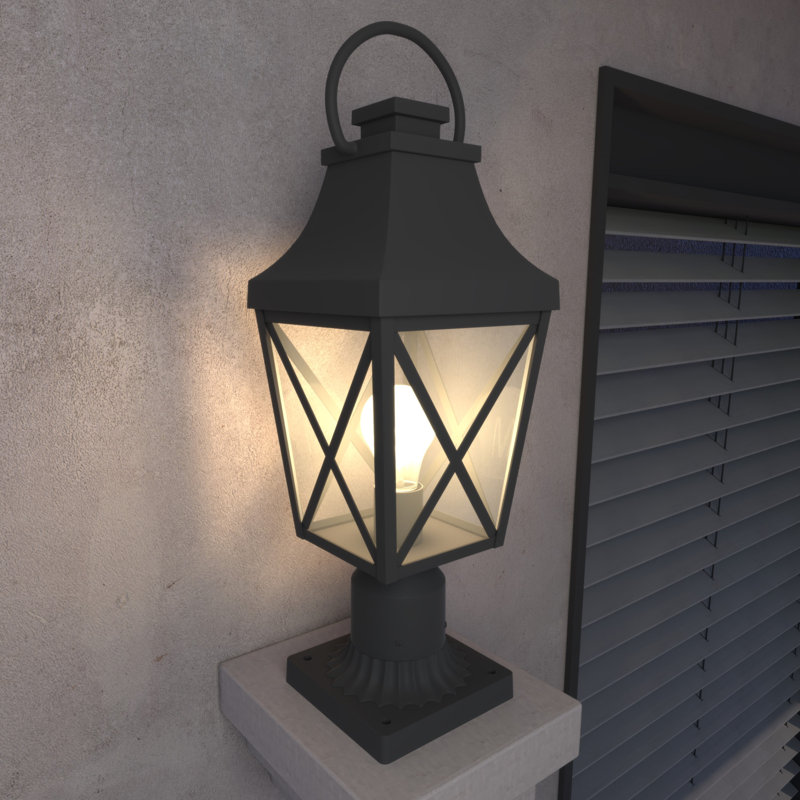 Lampadaire extérieur imperméable avec verre transparent