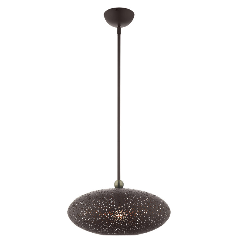 Luminaire suspendu géométrique 1 lumière Bion, Bronze