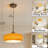 Single Light Orange Pendant Light Vintage Adjustable  Hanging Light