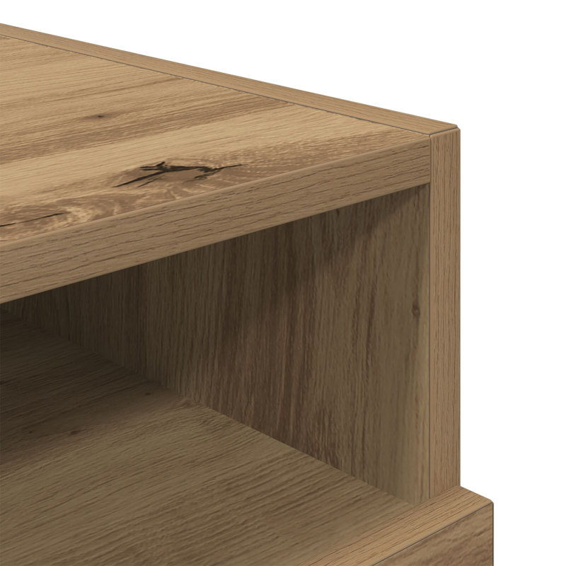 Bedside Cabinet Compact Storage, Artisan Oak