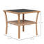 2 tables de bout de patio avec surface en verre trempé et capacité de rangement pour l'extérieur