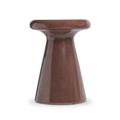 Kika End Table-Smooth Red Concrete