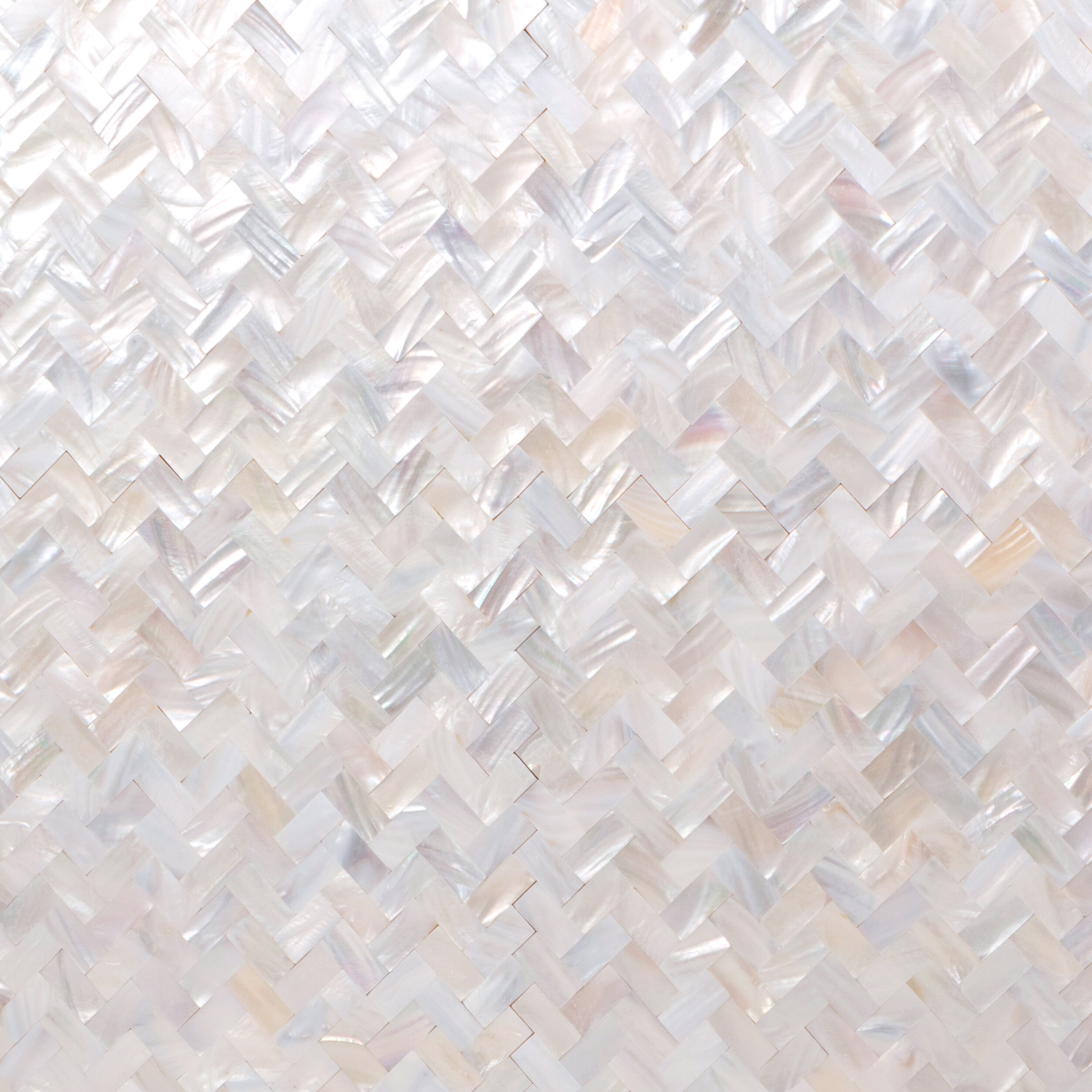 SimplInstall | Mother of Pearl Marble Herringbone Peel and Stick Tile, 11 x 12, White, 4 mm Thick - Floor & Decor