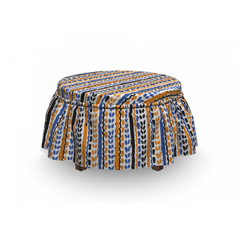 Housse pour repose-pieds zigzag lines