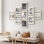 Art mural encadré, ensemble de galerie, encre, coup de pinceau, dessin au trait, motifs abstraits, art moderne pour chambre à coucher, salon, bureau 