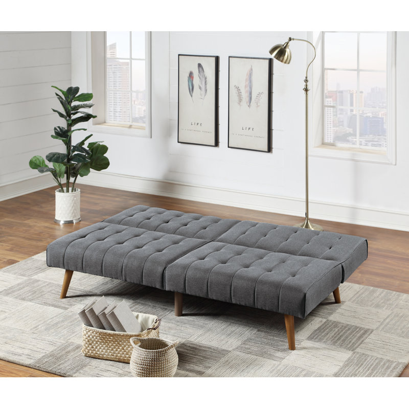 Canapé réglable Babsi, Mélange de polyester bleu-gris