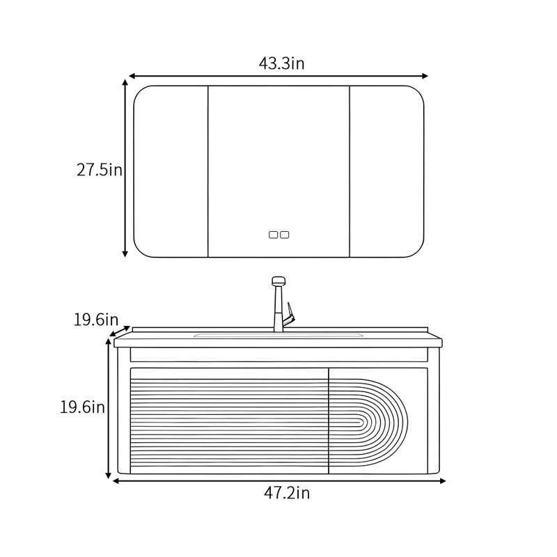Modern simple light luxury bathroom cabinet