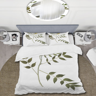Vintage Botanicals XVIII - Ensemble de housse de couette traditionnel - Microfibre de polyester
