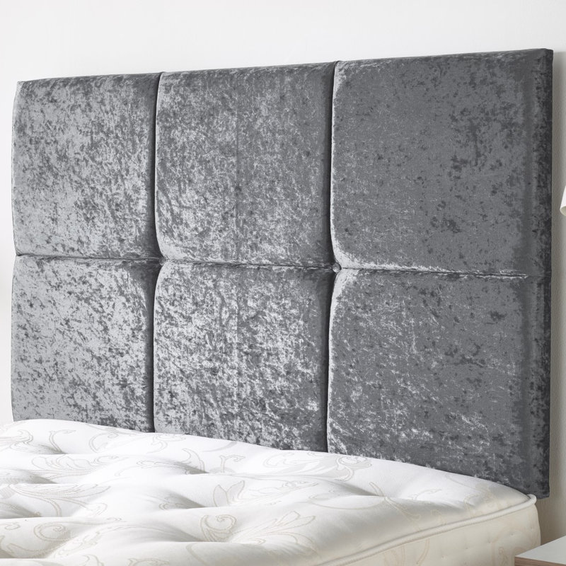 Upholstered Headboard, Double (4'6"), Silver