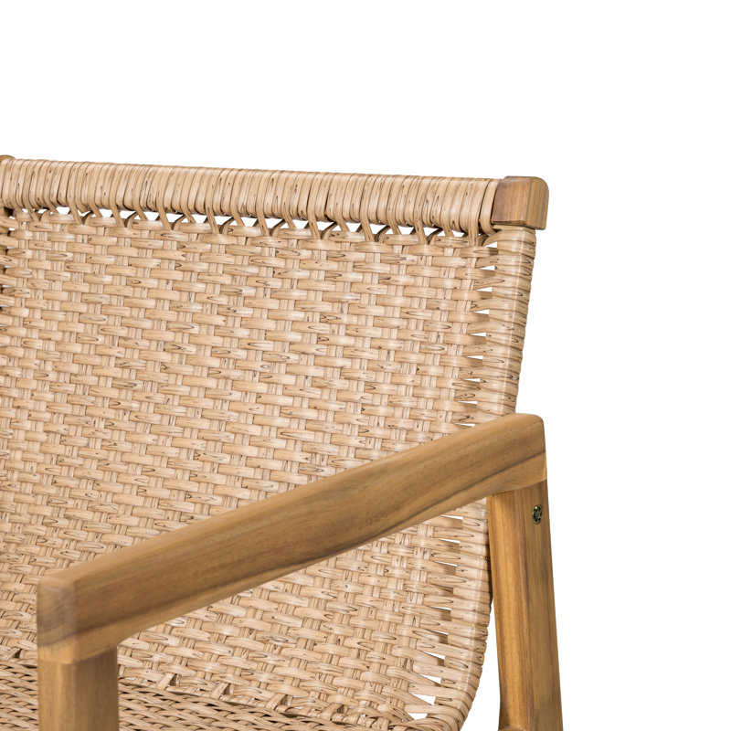 Ensemble de 2 tabourets de bar en bois Marcella