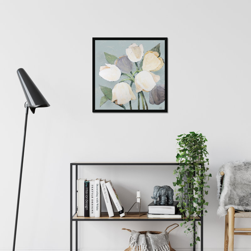 French Tulips I by Jade Reynolds - Painting, Black Framed Paper Print, 80cm H x 80cm W