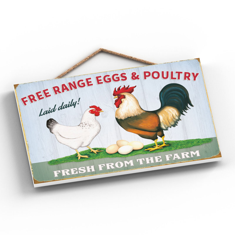 Free Range Eggs - Print on MDF