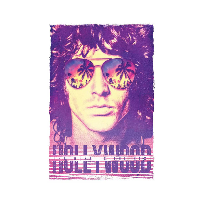Jim Morrison, Hollywood Life - Publicité imprimée, Toile tendue, Aucun mat, H 26 po x l 18 po x 1,5 po