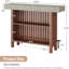 62.99 Inch Red & Cement Large Home Bar Unit with 2-Tier Storage, Modern Mini Bar Height Pub Table for Entertaining(Table Only)
