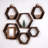 Julis 6 Piece Hexagon Wood Floating Shelf