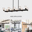 Suspension moderne pour salle à manger - 10 ampoules G9 en cristal noir avec structure métallique et hauteur réglable (10 ampoules G9 max. 40 W). Aspect luxueux, finition mate et linéaire. Idéal pour îlot de cuisine, bar ou table longue.