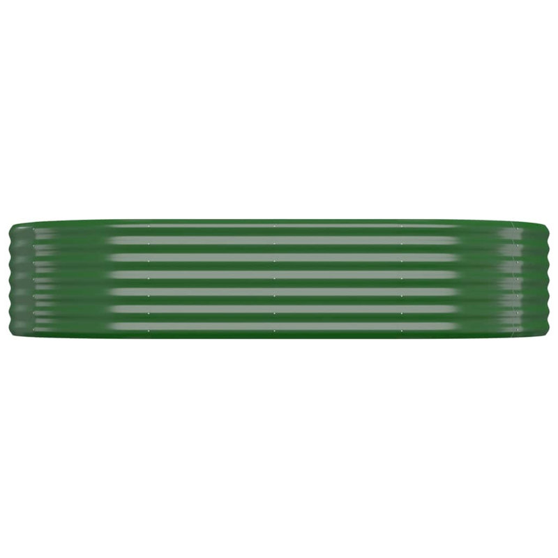 Garden Raised Bed Powder-coated Steel, 36cm H x 175cm W x 100cm D, green