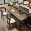 Nut-brown Rectangular Solid Wood writing desk-117867026