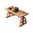 Brown Rectangular Hight adjustable Solid Wood with 1 drawers desk-108201454