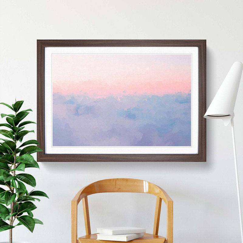 Upon the Clouds - Picture Frame Painting Print, 27cm H x 36cm W x 2cm D, Walnut Framed