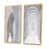 Toile avec cadre brun