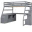 Full-size loft bed with 7 drawers, 2 shelves and desk-121110473