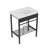Deervalley 28"W x 34.5"H Freestanding Laundry Sink with Integrated Washboard and Black Metal Frame
