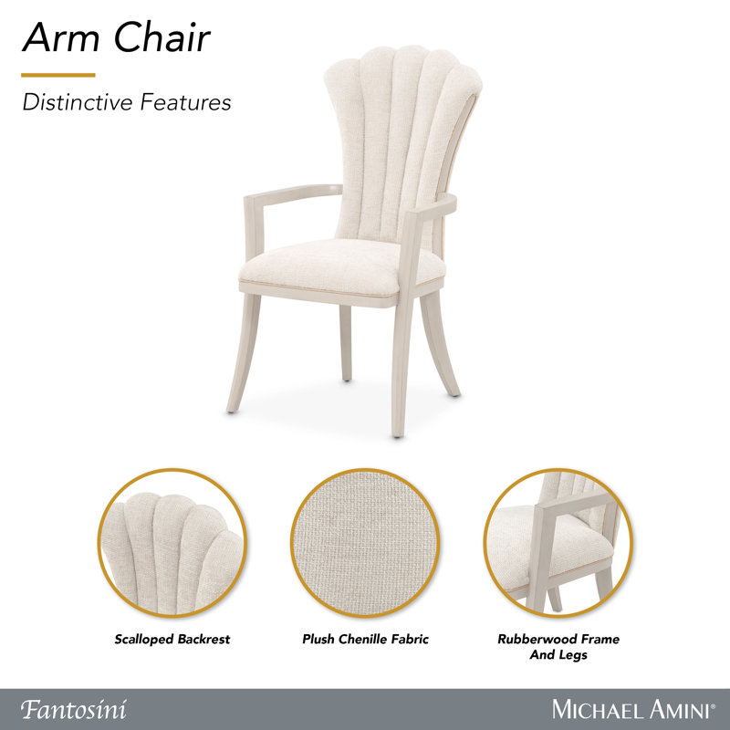 Fantosini Dining Arm Chair - Silver Mist