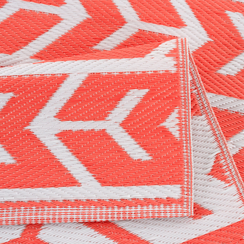 Tapis intérieur / extérieur orange Boston-Blu, Rectangle 4 pi x 6 pi