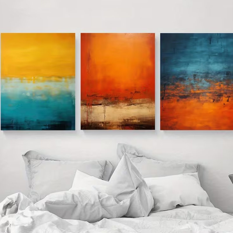 3 Piece Wrapped Canvas Print, 45 cm H x 30 cm W