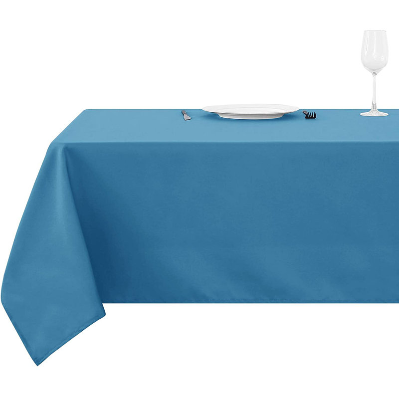 Bictor Home Decorative Oxford Tablecloth, 130cm W x 220cm L, Blue