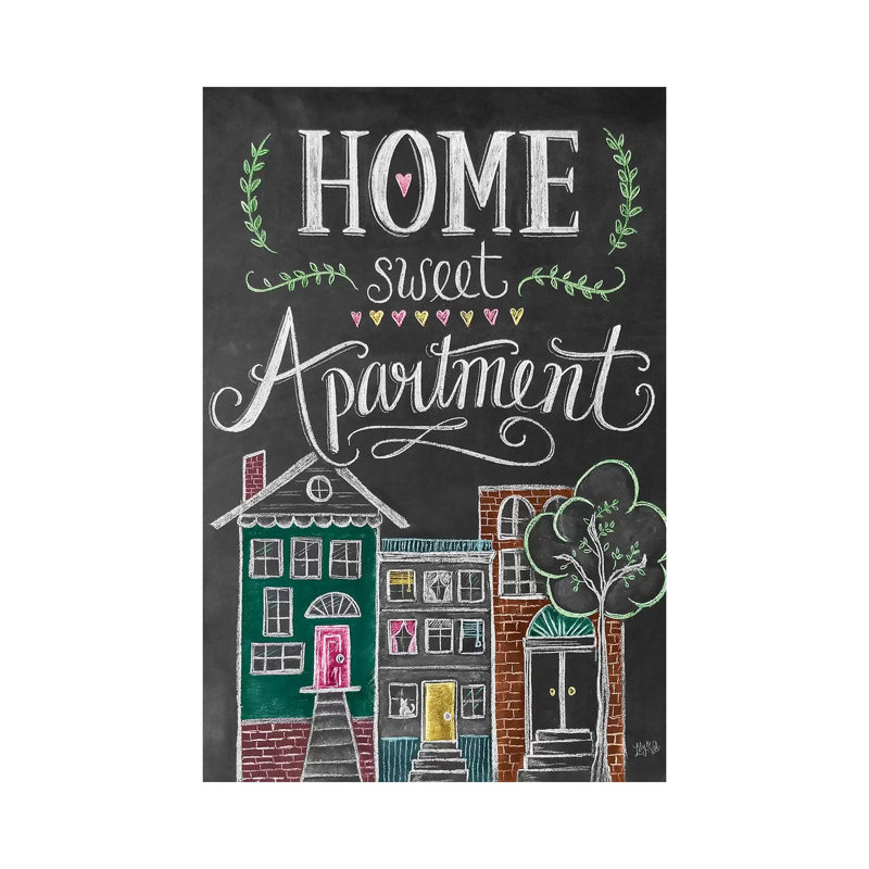 Home Sweet Apartment - Print on Canvas, Wrapped Canvas, 66.04cm H x 45.72cm W x 3.81cm D