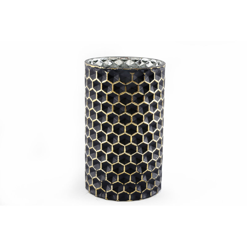 Amalija Glass Table Vase, Black