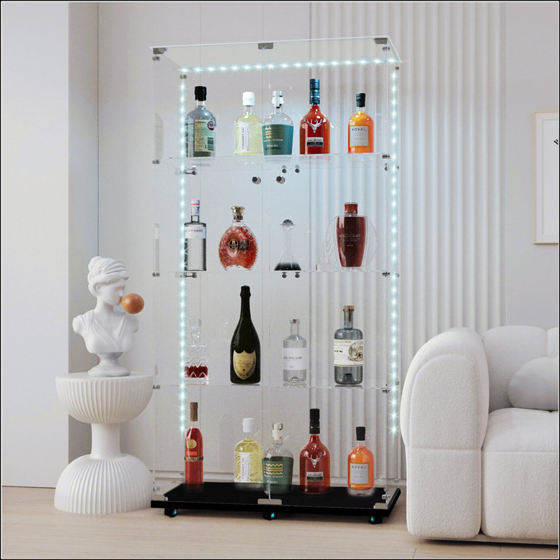 Vaisselier en verre trempé, Noir