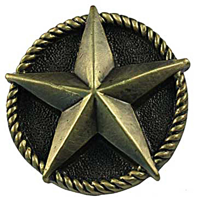 Poignée ronde surdimensionnée de 1 3/4 po de diamètre de style West Southwestern, Laiton antique