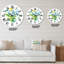 Meadow Flowers Garland - Farmhouse Wall Clock-60329222