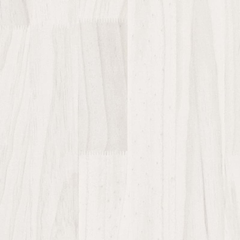 Bed Frame Solid Wood, White, Double (140 x 200 cm), No