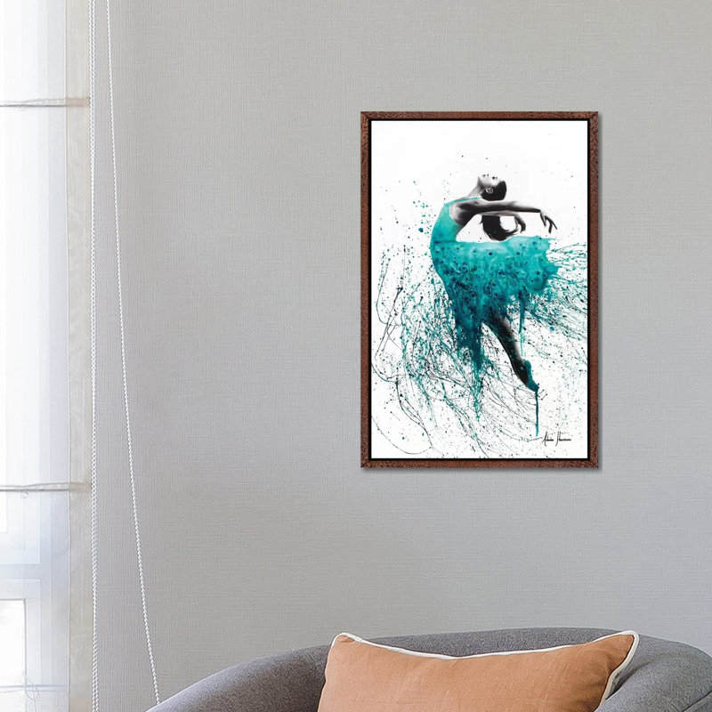 Kingfisher Woman by Ashvin Harrison - Print on Canvas, Classic Brown Wood Framed, 66.04 cm H x 45.72 cm W